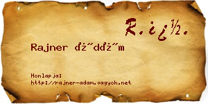 Rajner Ádám névjegykártya