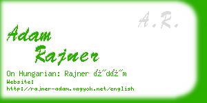 adam rajner business card